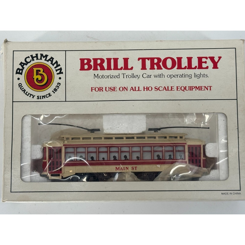 Bachmann Brill Trolley HO Scale Motorized Streetcar Main St Lighted Model Train
